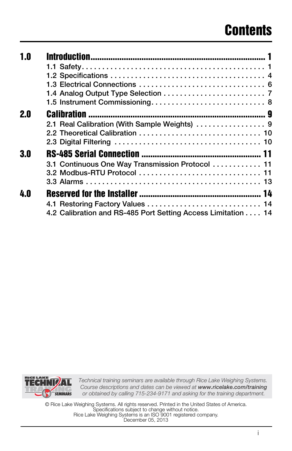 Rice Lake SCT-30 User Manual | Page 3 / 24