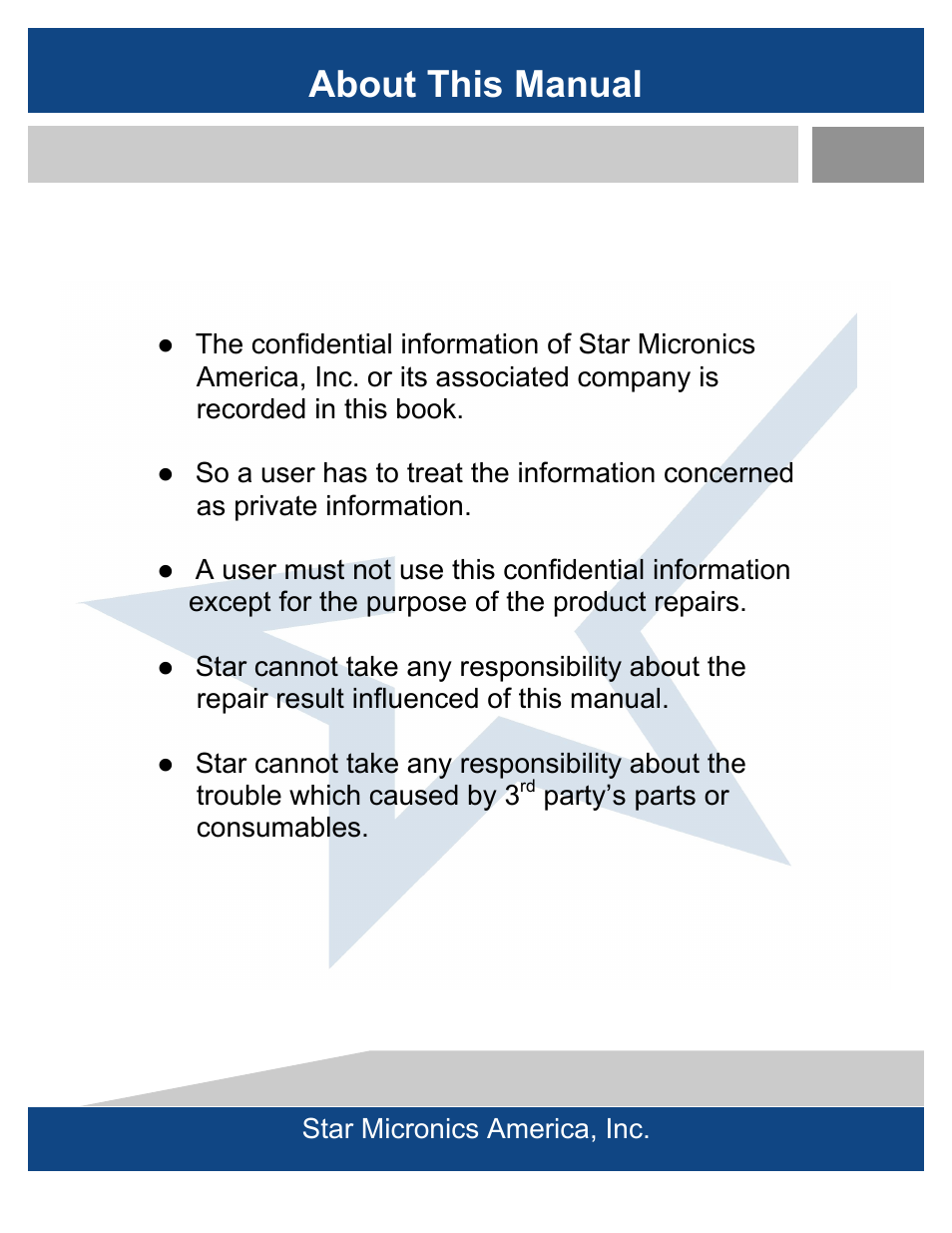 About this manual | Rice Lake Star DP8340 Dot Matrix - Service Manual User Manual | Page 2 / 21