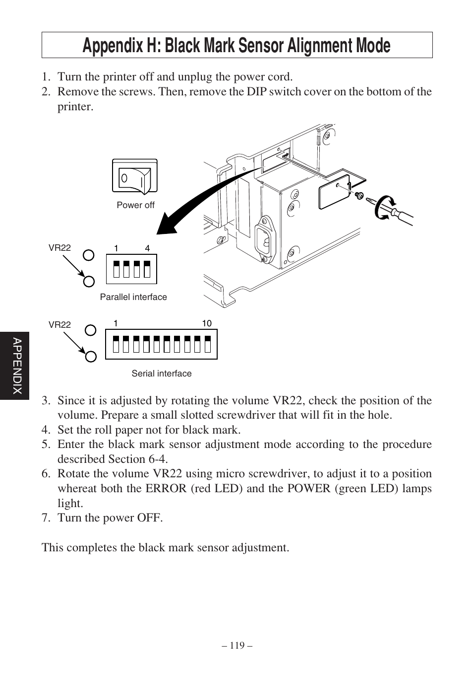 Appendix h: black mark sensor alignment mode | Rice Lake Star SP700 User Manual | Page 122 / 124