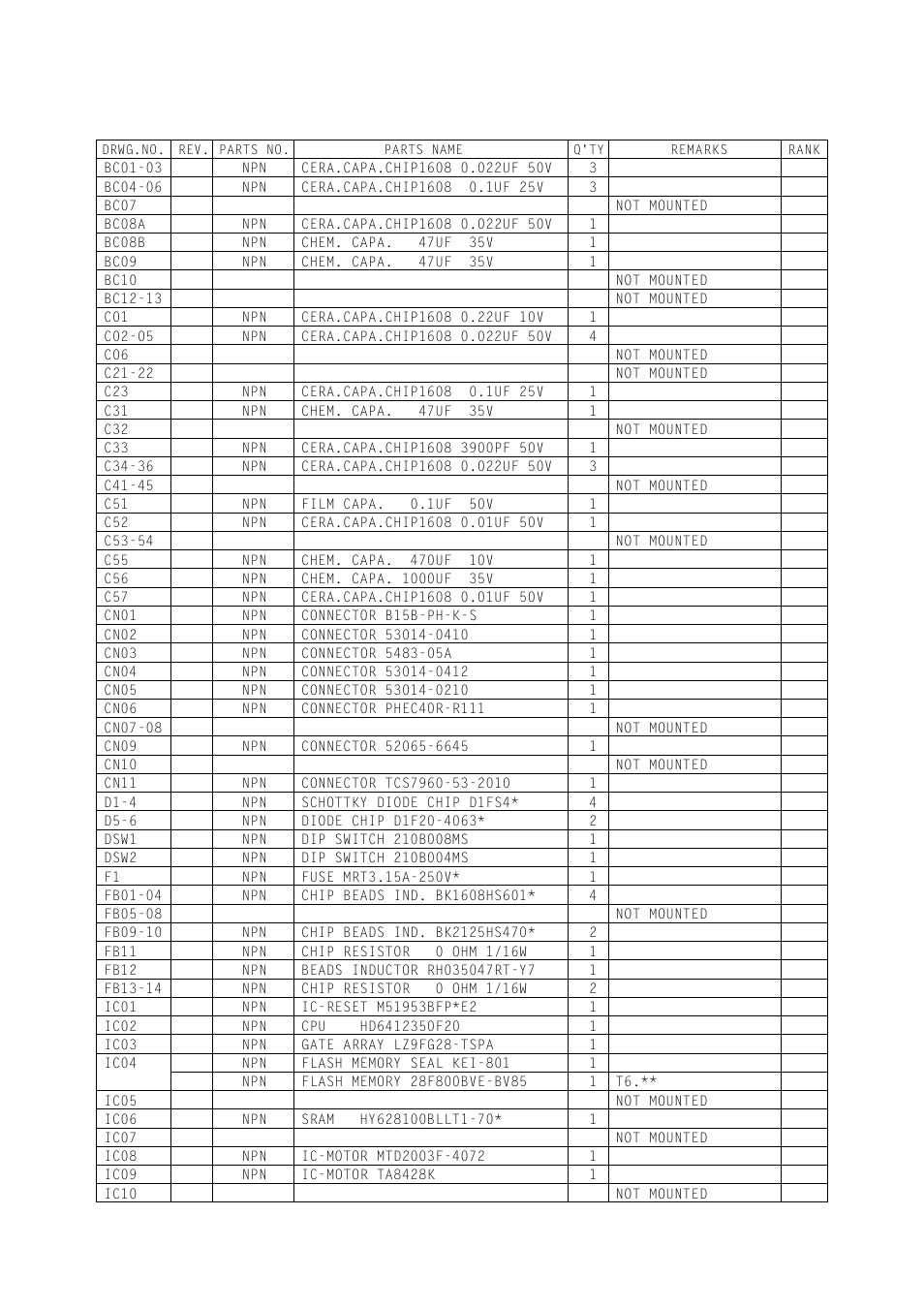 5-2. parts list | Rice Lake Star TSP-600 - Technical Manual User Manual | Page 29 / 40