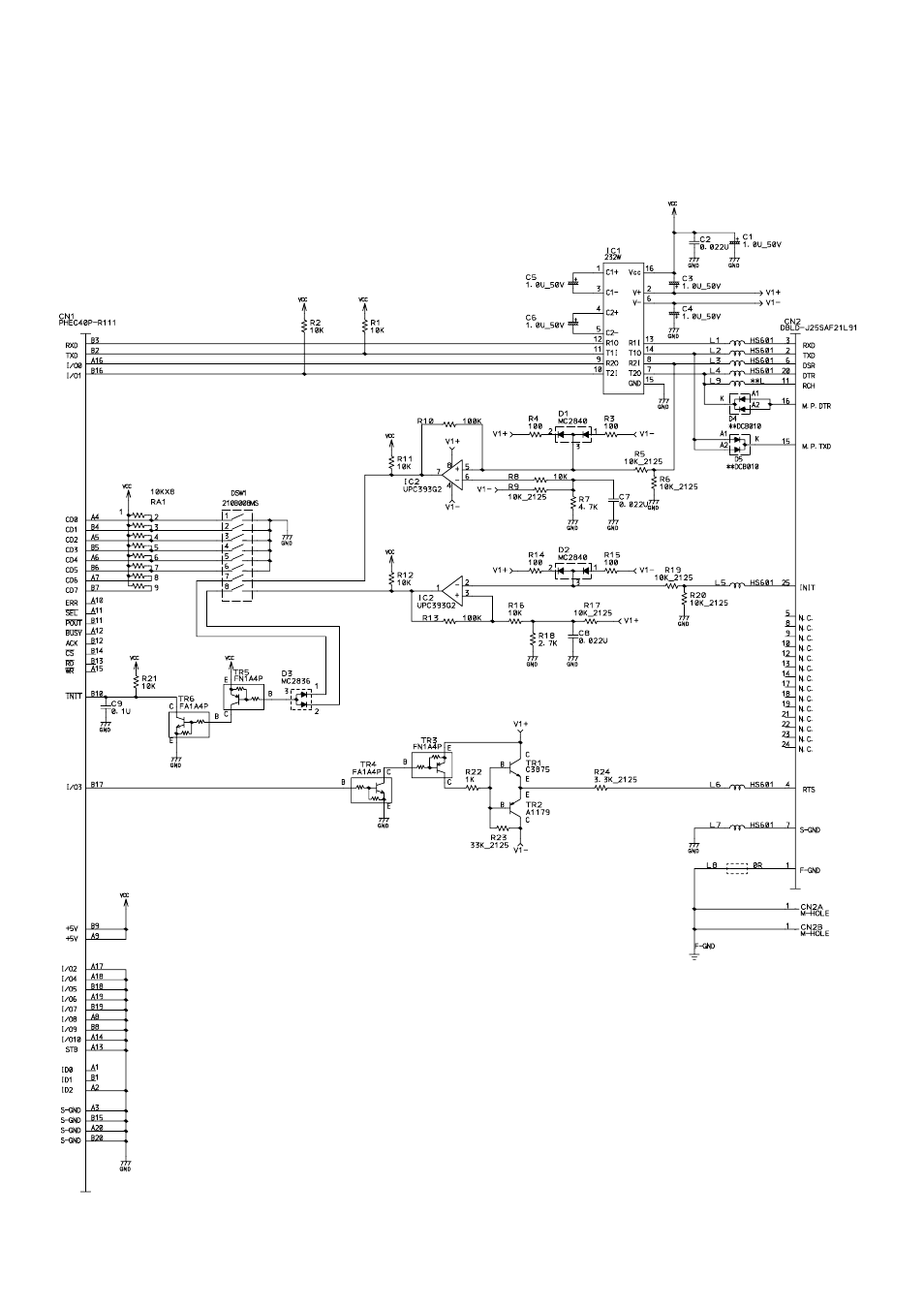 6. serial interface board (25 pin), 6-1. circuit diagram | Rice Lake Star TSP-600 - Technical Manual User Manual | Page 32 / 40