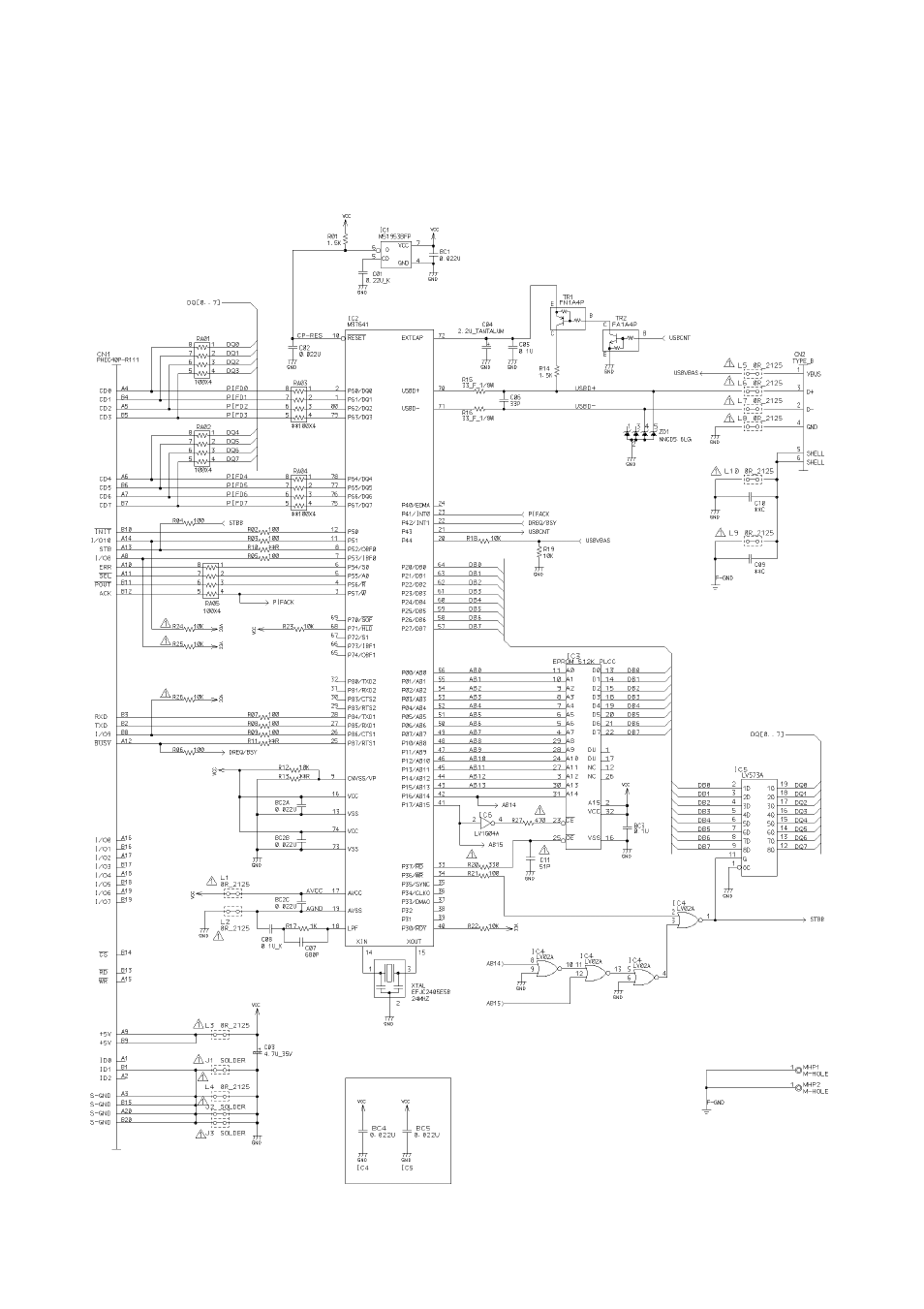 8. usb interface board, 8-1. circuit diagram | Rice Lake Star TSP-600 - Technical Manual User Manual | Page 36 / 40
