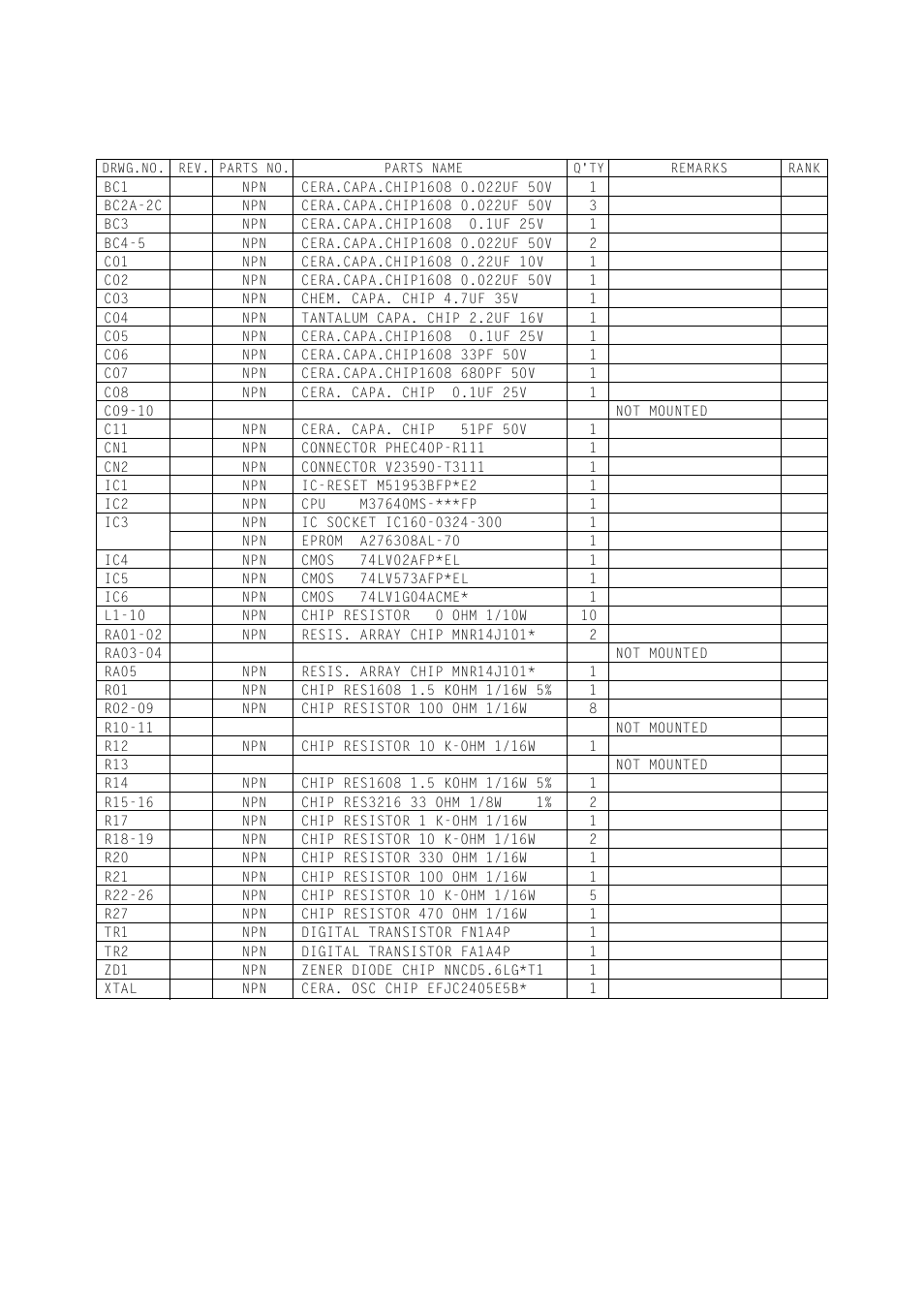 8-2. parts list | Rice Lake Star TSP-600 - Technical Manual User Manual | Page 37 / 40