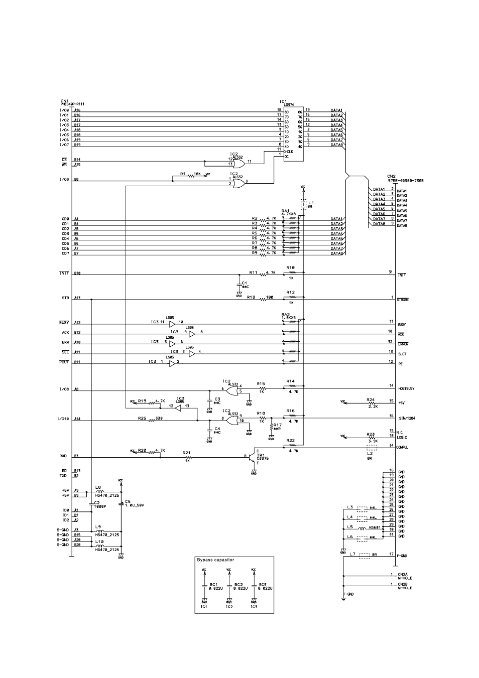 9. parallel interface board, 9-1. circuit diagram | Rice Lake Star TSP-600 - Technical Manual User Manual | Page 38 / 40