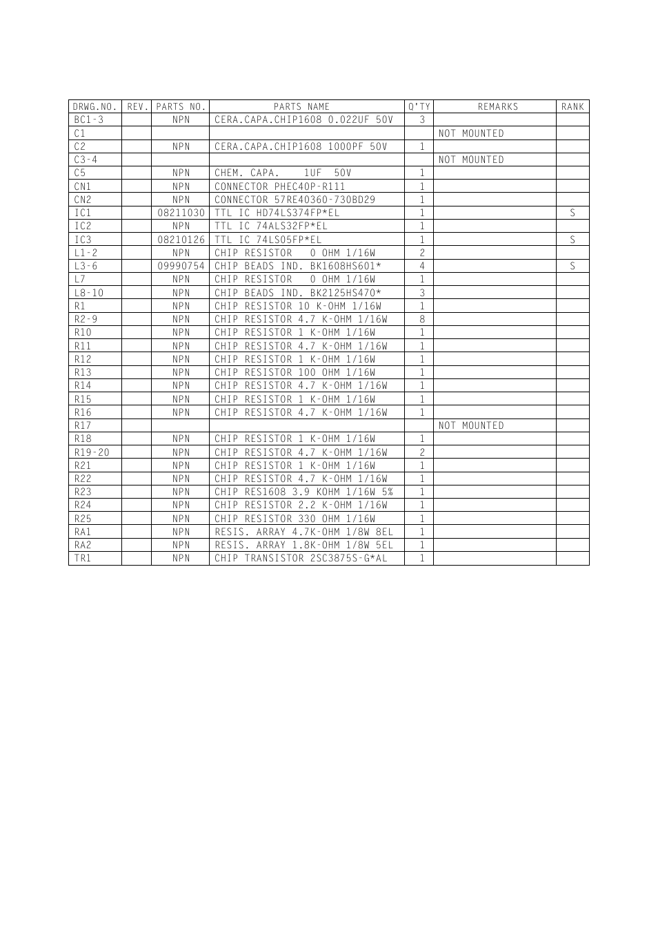 9-2. parts list | Rice Lake Star TSP-600 - Technical Manual User Manual | Page 39 / 40