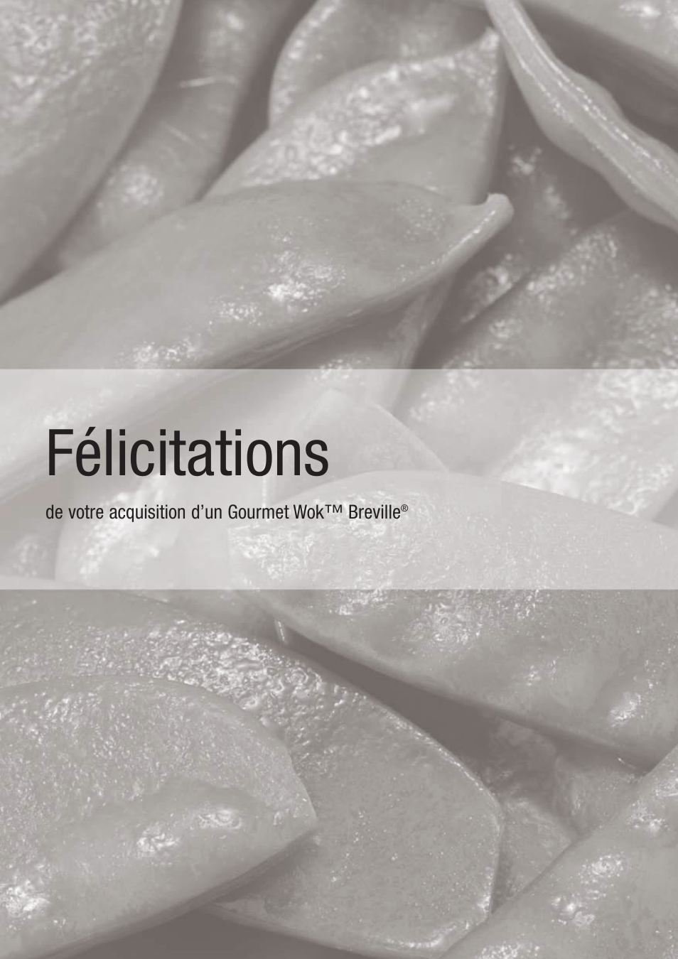 Félicitations | Breville EW30XL User Manual | Page 48 / 122