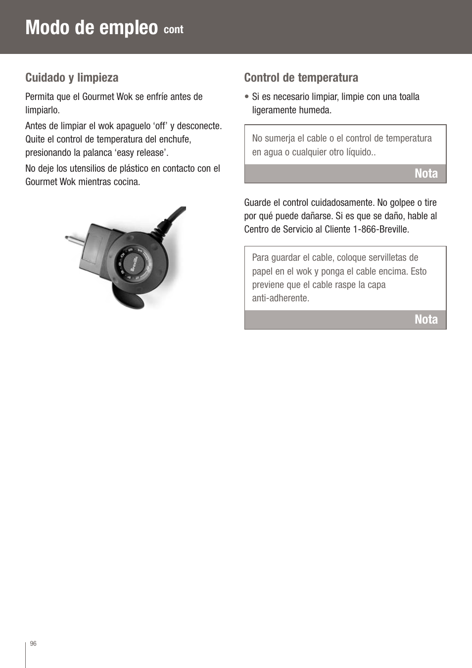 Modo de empleo | Breville EW30XL User Manual | Page 97 / 122