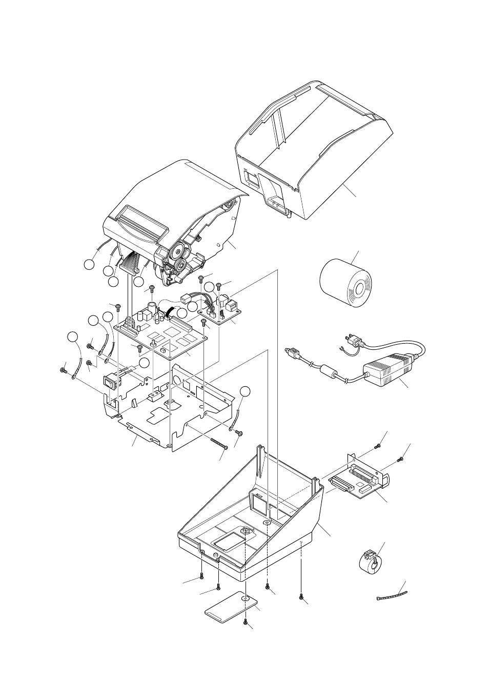 1. printer assembly, 1-1. disassembly drawing | Rice Lake Star TSP-700 - Technical Manual User Manual | Page 18 / 43