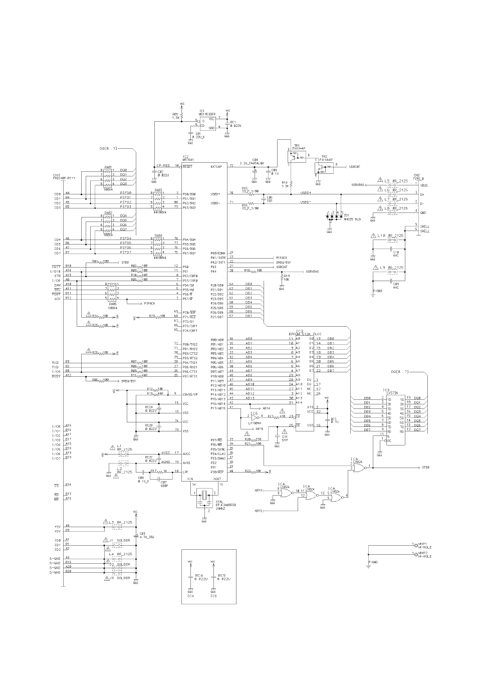9. usb interface board, 9-1. circuit diagram | Rice Lake Star TSP-700 - Technical Manual User Manual | Page 39 / 43