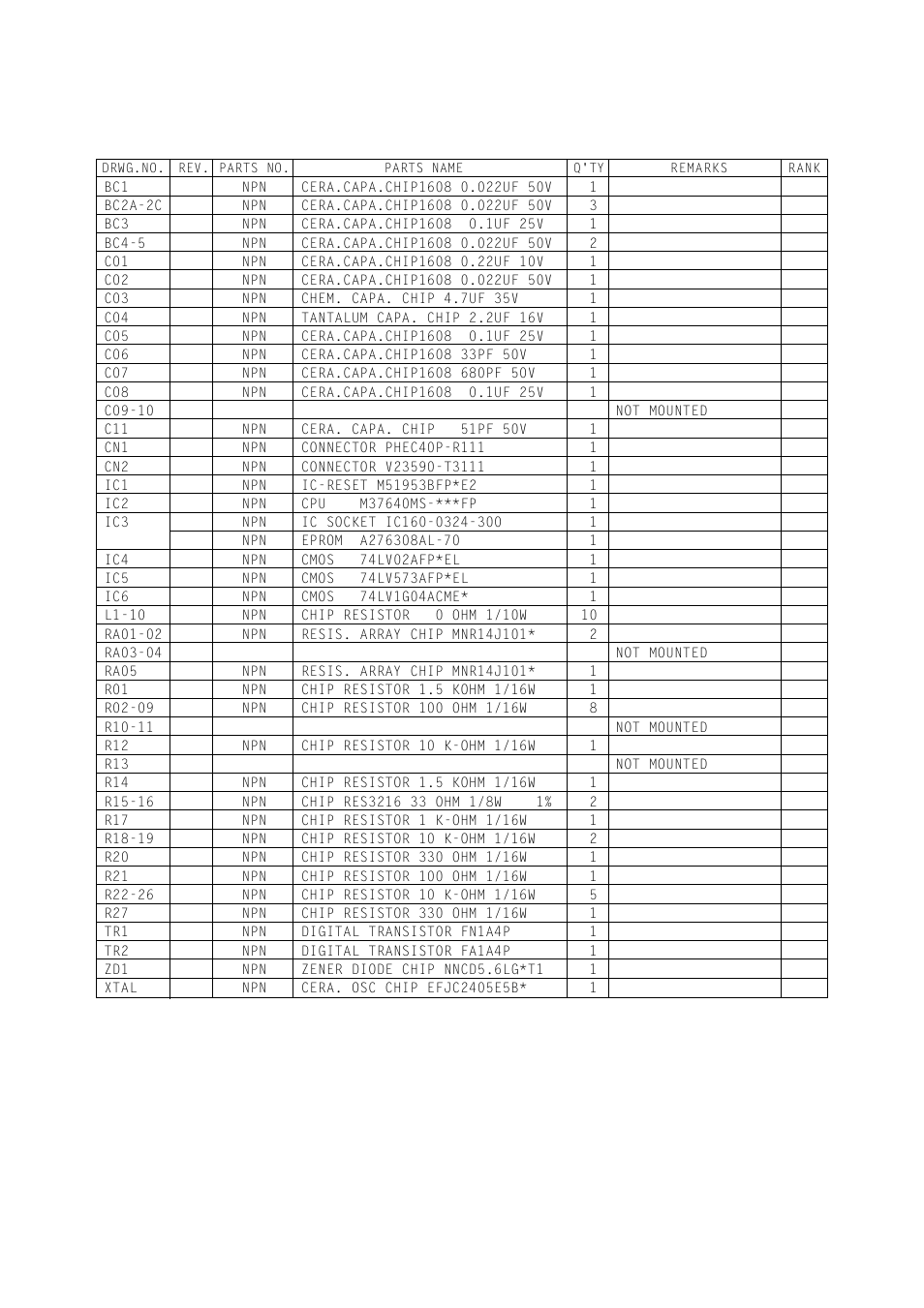 9-2. parts list | Rice Lake Star TSP-700 - Technical Manual User Manual | Page 40 / 43