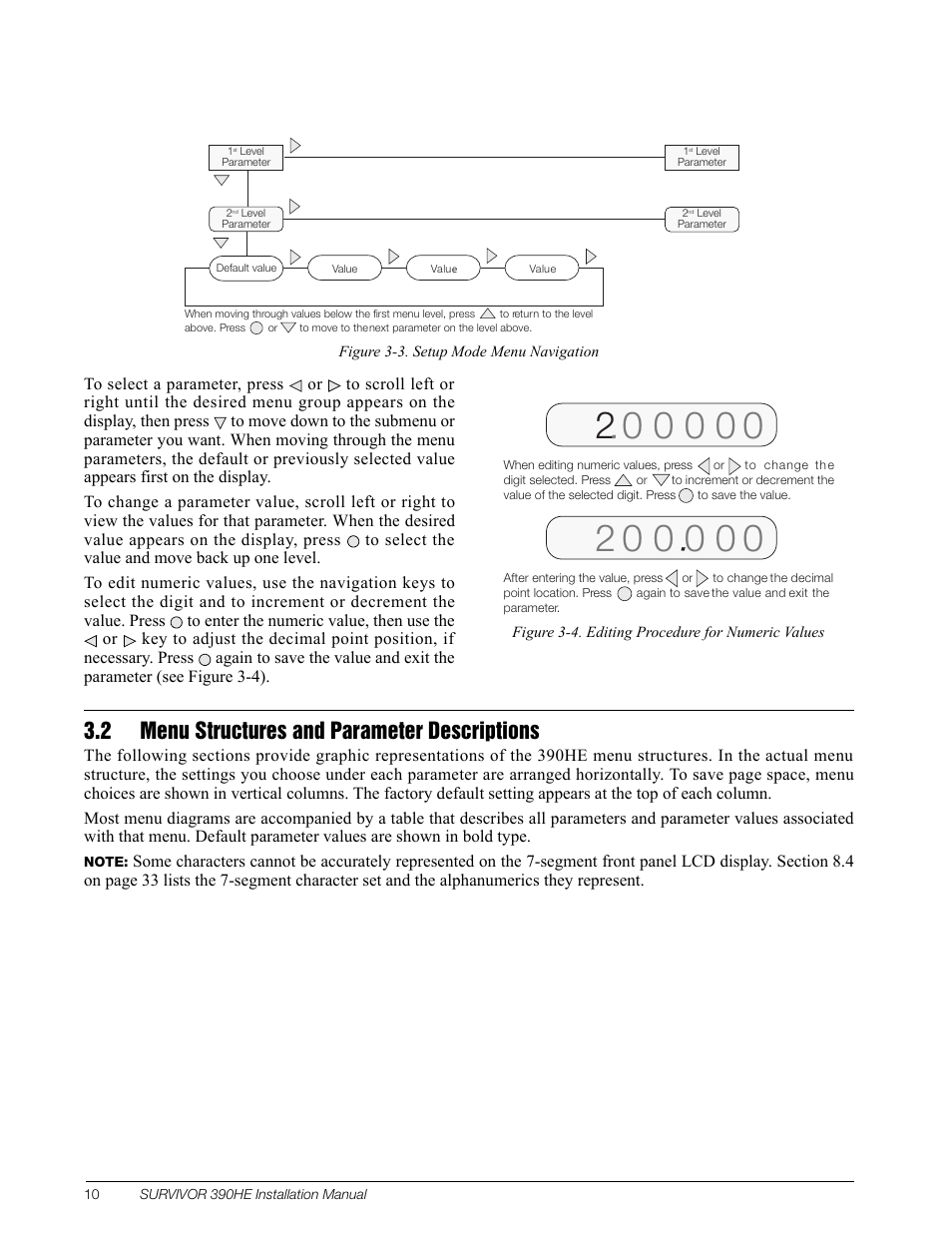 2 menu structures and parameter descriptions, Section 3.2. when configuration | Rice Lake Survivor 390HE Hostile Environment Digital Indicator User Manual | Page 14 / 44