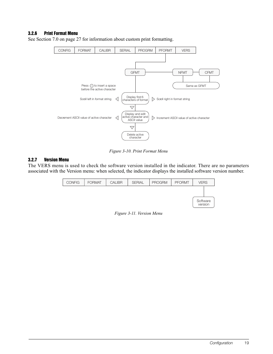 6 print format menu, 7 version menu | Rice Lake Survivor 390HE Hostile Environment Digital Indicator User Manual | Page 23 / 44