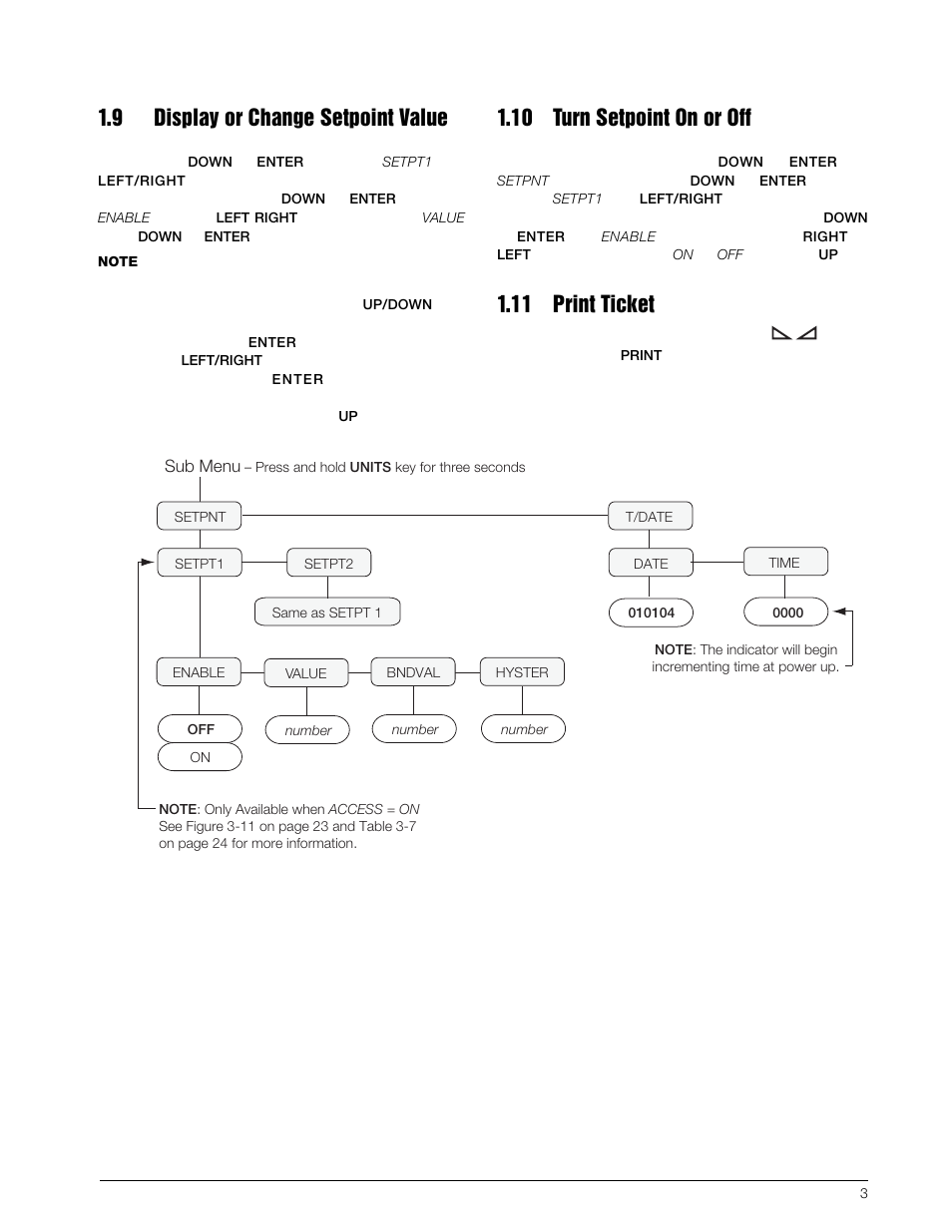 9 display or change setpoint value, 10 turn setpoint on or off, 11 print ticket | Rice Lake SURVIVOR 420HE Hostile Environment - Operator Card User Manual | Page 3 / 3