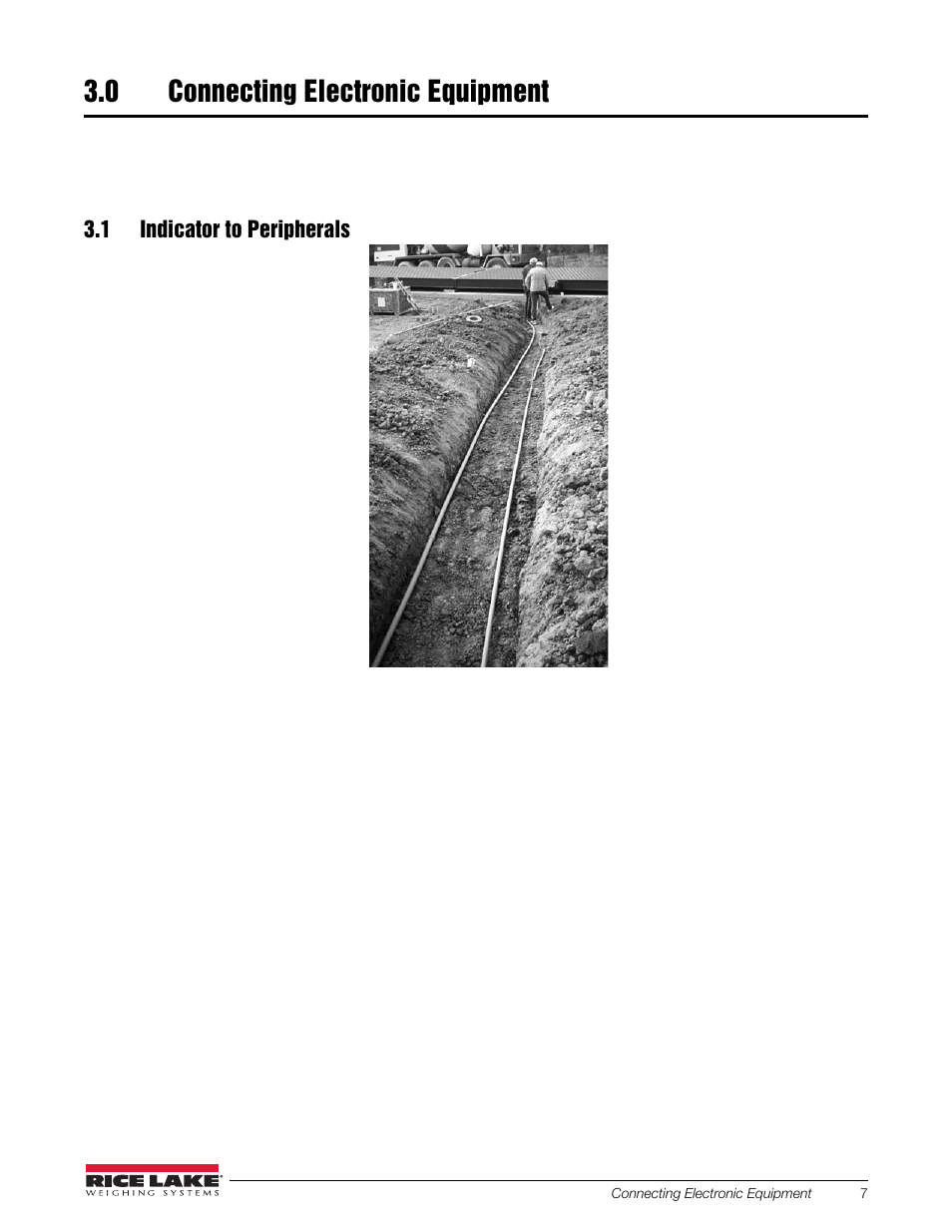 0 connecting electronic equipment, 1 indicator to peripherals, Connecting electronic equipment | Rice Lake SURVIVOR ATV User Manual | Page 11 / 24