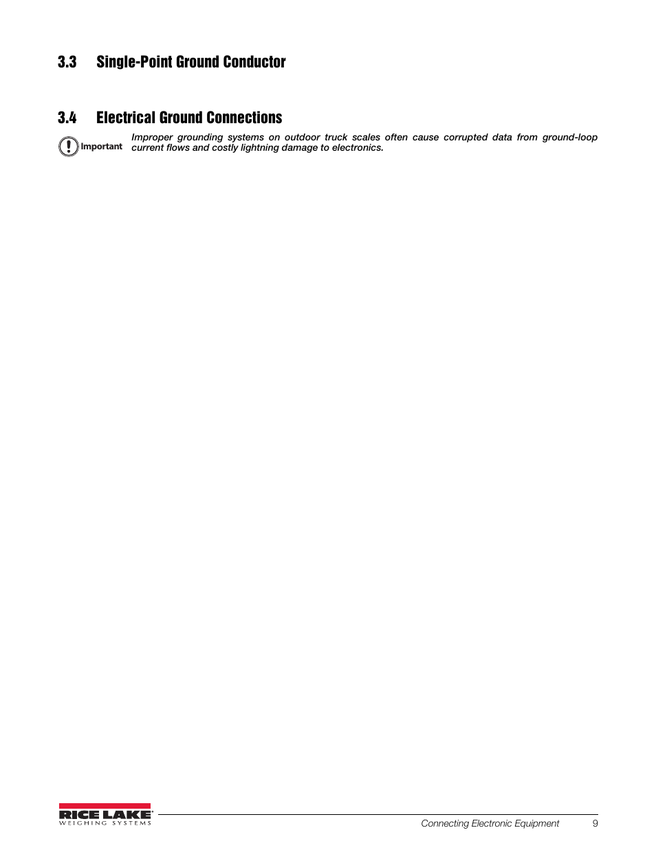 3 single-point ground conductor, 4 electrical ground connections | Rice Lake SURVIVOR ATV User Manual | Page 13 / 24