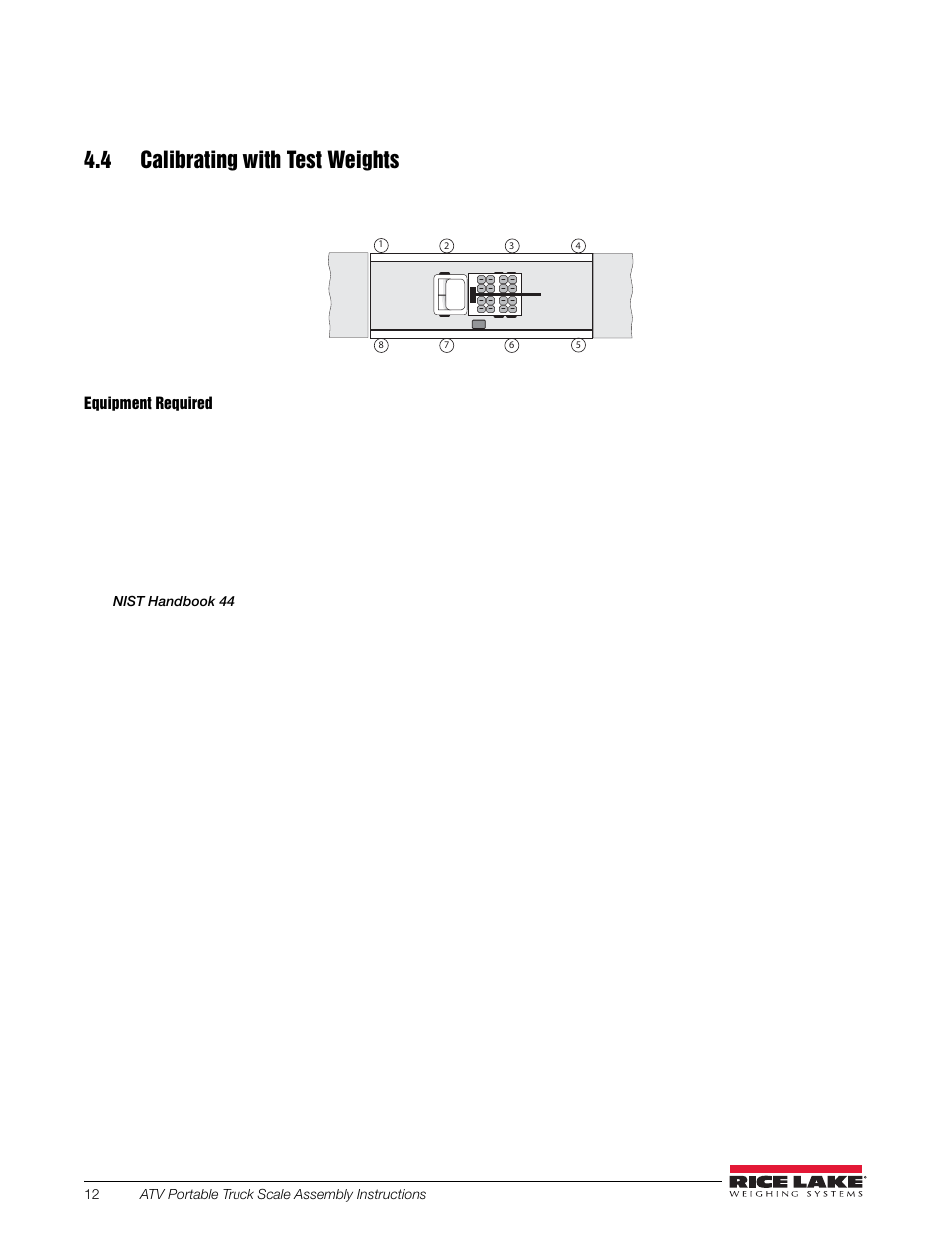 4 calibrating with test weights | Rice Lake SURVIVOR ATV User Manual | Page 18 / 24