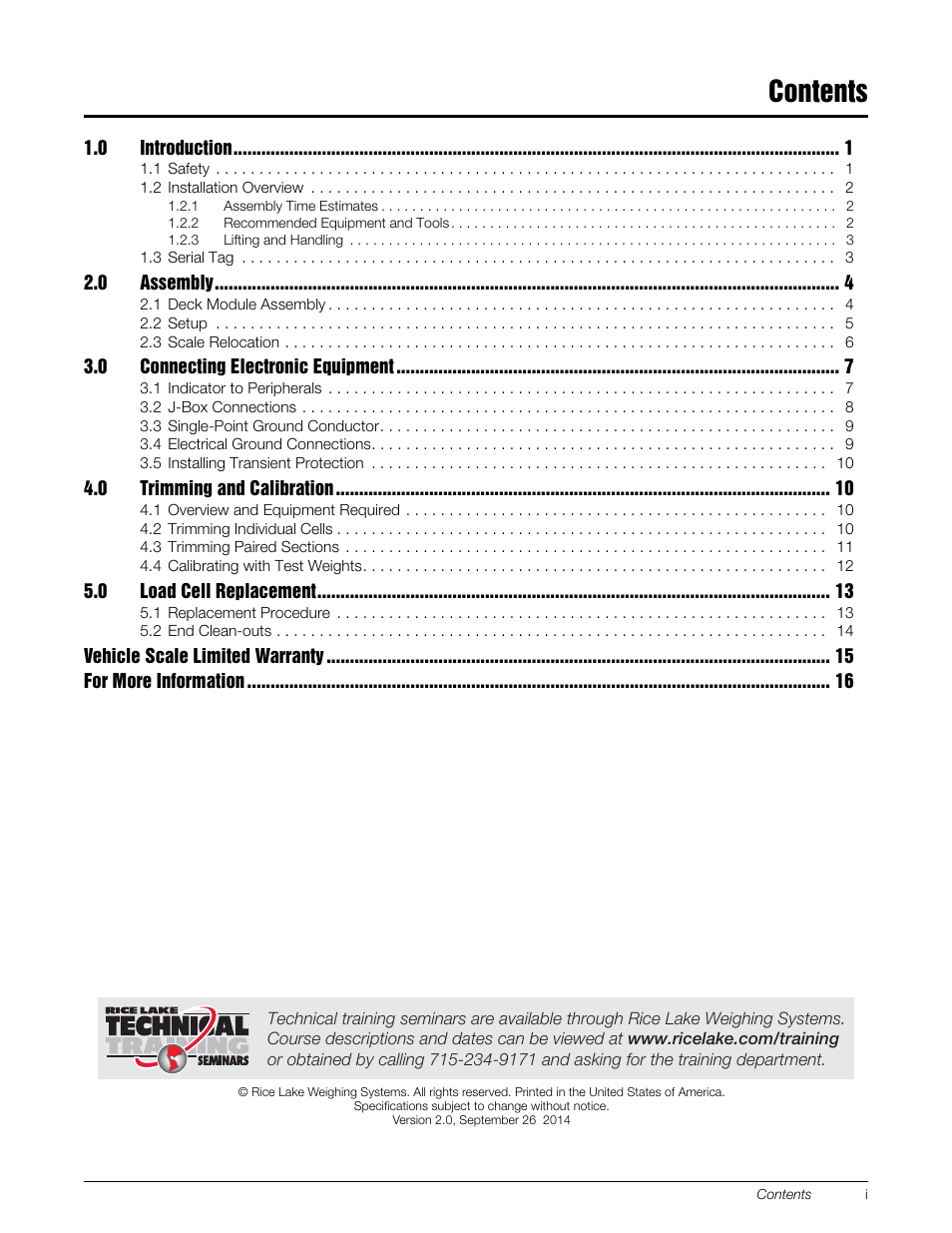 Rice Lake SURVIVOR ATV User Manual | Page 3 / 24