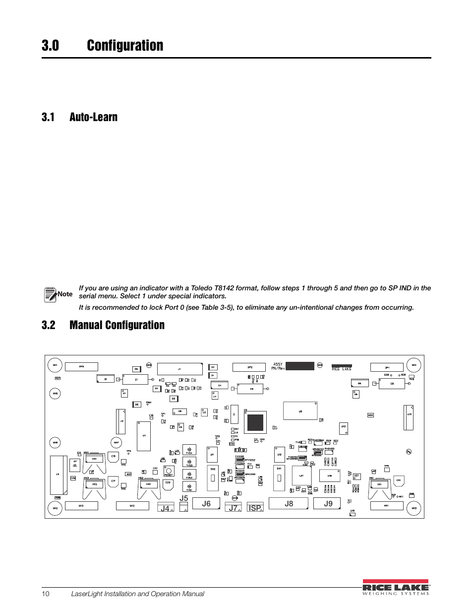 0 configuration, 1 auto-learn, 2 manual configuration | Configuration, 1 auto-learn 3.2 manual configuration | Rice Lake SURVIVOR LaserLight Series Stop/Go Remote Displays - Installation & Operation Manual User Manual | Page 14 / 48