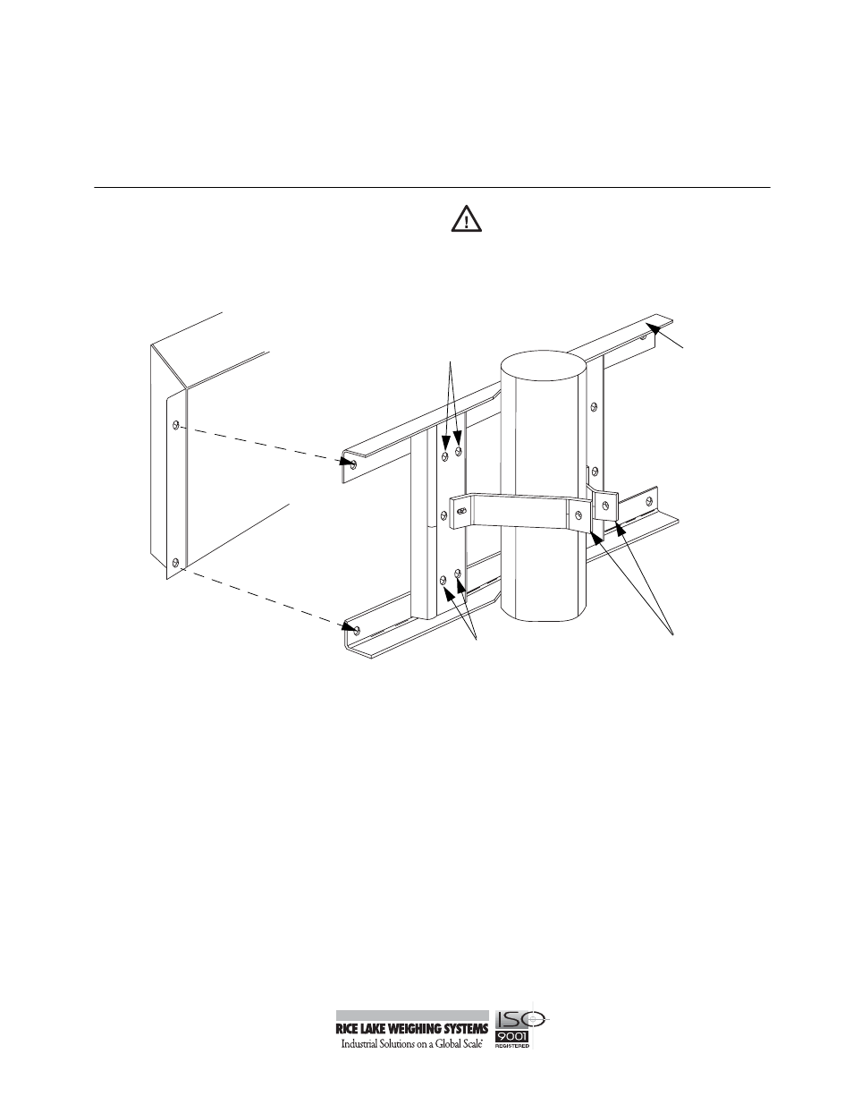 Rice Lake SURVIVOR LaserLight Series Remote Display - Pole Mount Installation User Manual | 2 pages