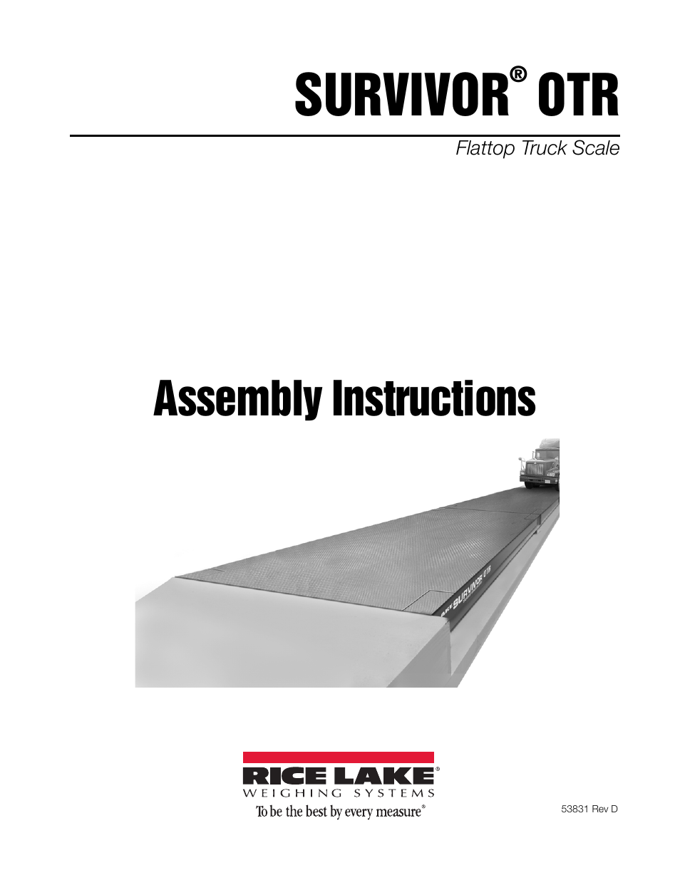 Rice Lake SURVIVOR OTR Steel Deck User Manual | 38 pages