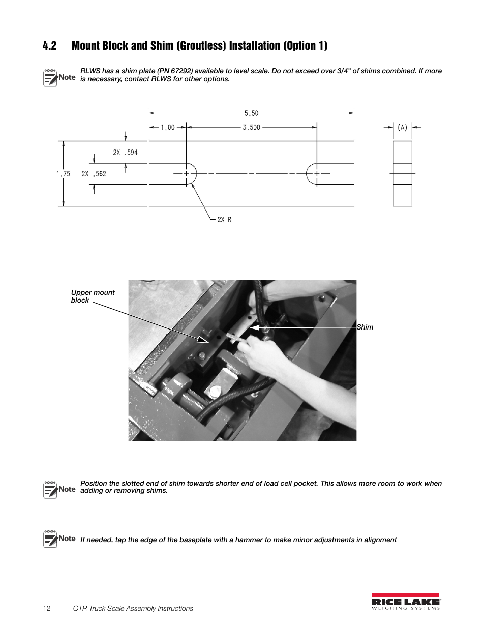 Rice Lake SURVIVOR OTR Steel Deck User Manual | Page 16 / 38