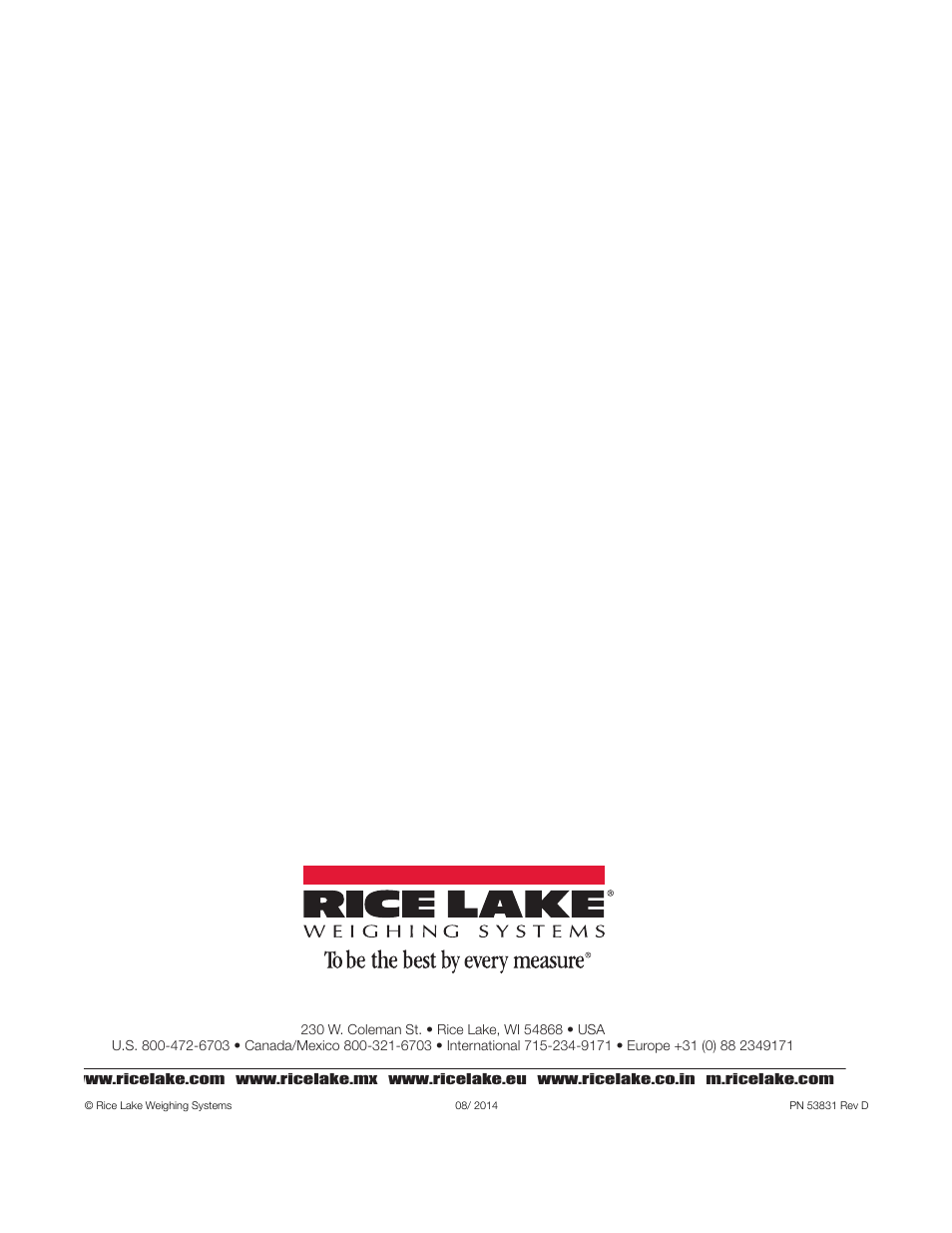 Rice Lake SURVIVOR OTR Steel Deck User Manual | Page 38 / 38