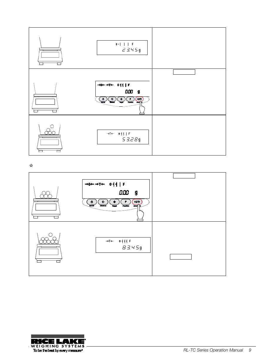 3 operation for tare subtraction | Rice Lake TC Series, Rice Lake Weighing Systems - Operation Manual User Manual | Page 14 / 42