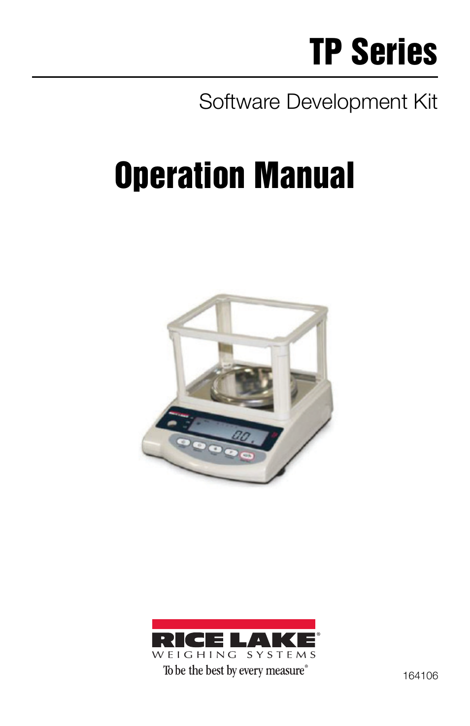 Rice Lake TP Series, Rice Lake Weighing Systems - Software Development Kit User Manual | 20 pages