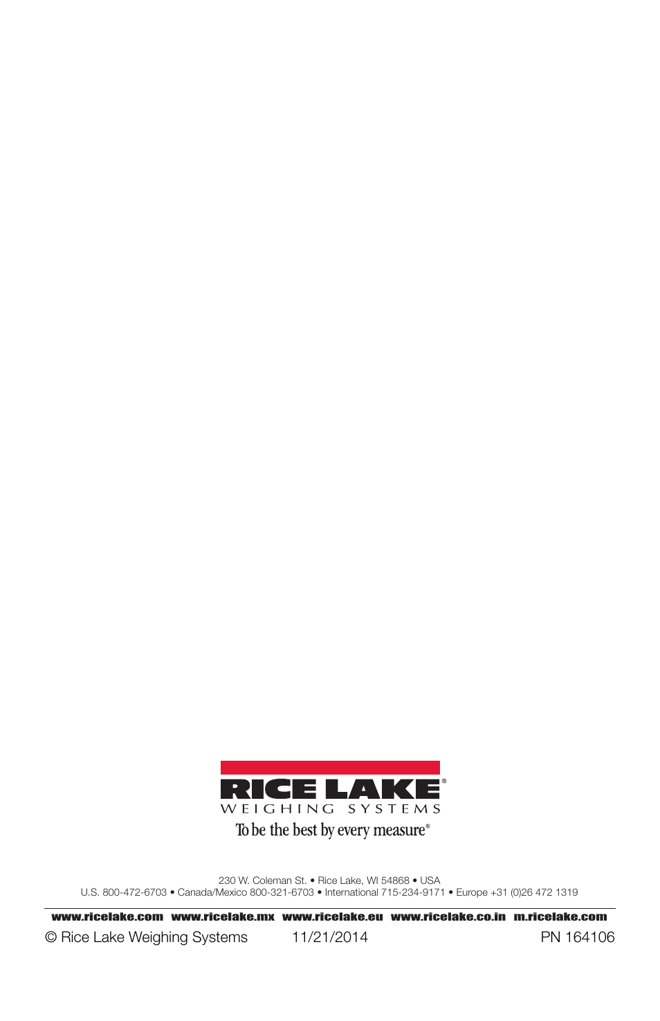 Rice Lake TP Series, Rice Lake Weighing Systems - Software Development Kit User Manual | Page 20 / 20