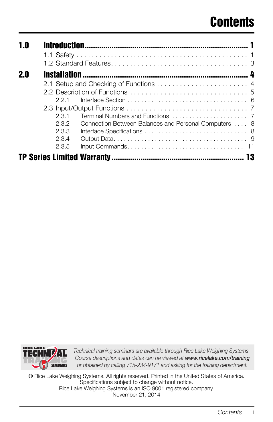 Rice Lake TP Series, Rice Lake Weighing Systems - Software Development Kit User Manual | Page 3 / 20