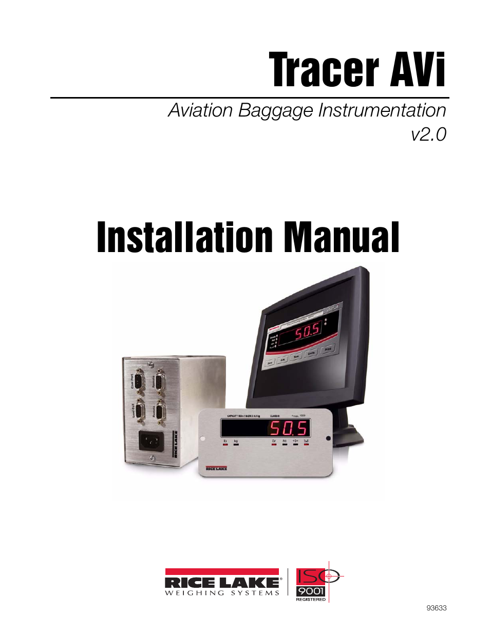 Rice Lake Tracer AVi - v2.0 User Manual | 22 pages