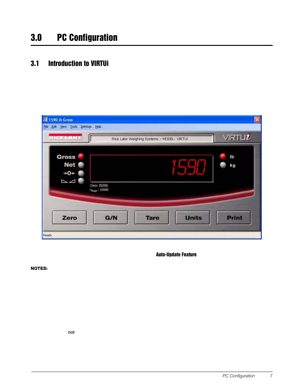 0 pc configuration, 1 introduction to virtui, Pc configuration | Rice Lake Tracer AVi - v2.0 User Manual | Page 11 / 22