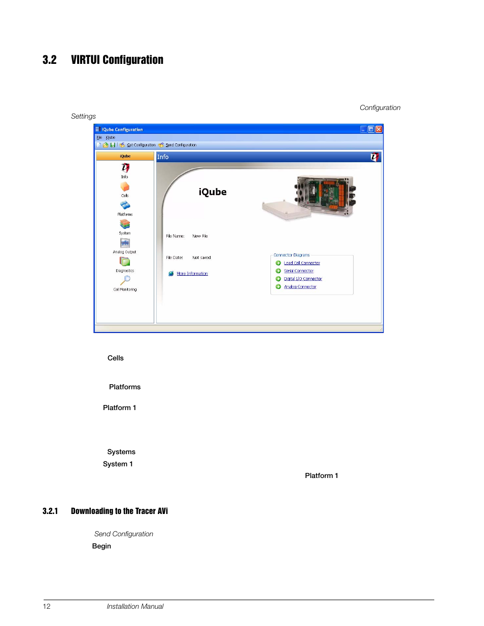 2 virtui configuration, 1 downloading to the tracer avi, Downloading to the | Rice Lake Tracer AVi - v2.0 User Manual | Page 16 / 22