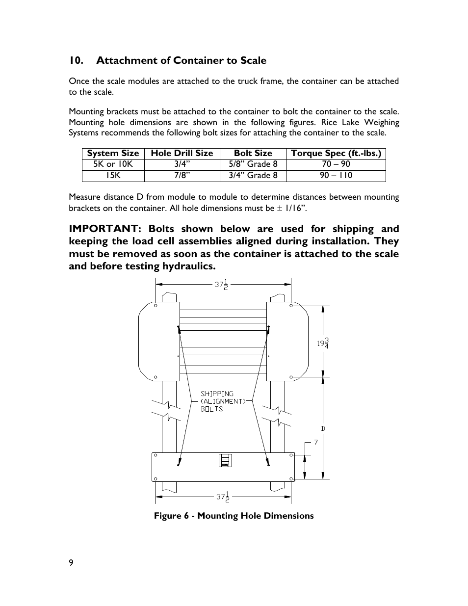 Rice Lake TradeRoute HL Series - Low Profile Installation and Setup for Models from 2011 and Older 128406 User Manual | Page 12 / 48