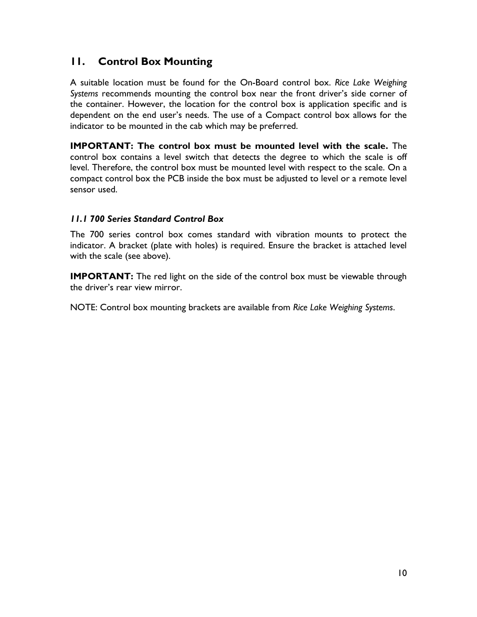 Rice Lake TradeRoute HL Series - Low Profile Installation and Setup for Models from 2011 and Older 128406 User Manual | Page 13 / 48