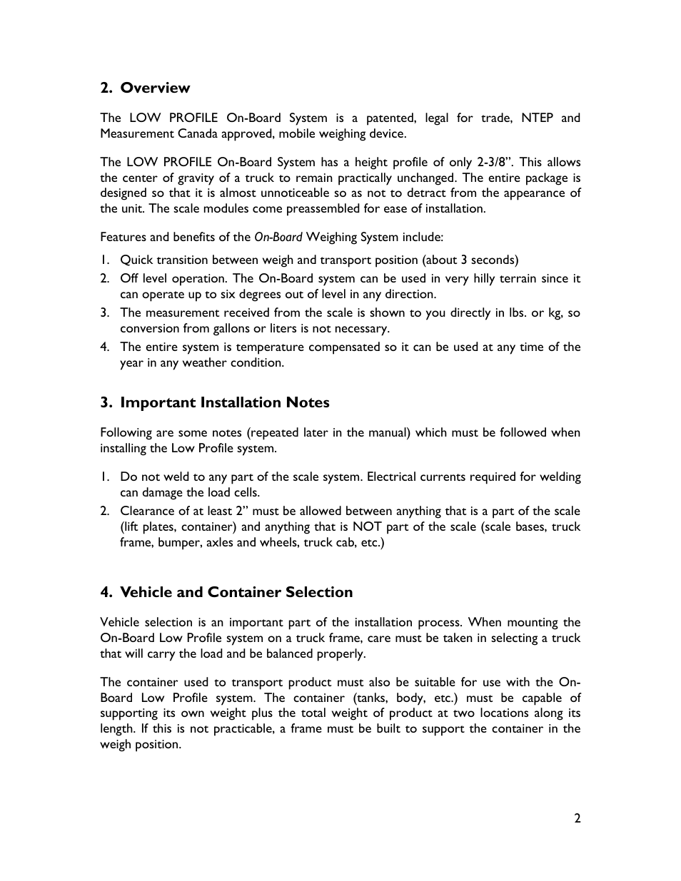 Rice Lake TradeRoute HL Series - Low Profile Installation and Setup for Models from 2011 and Older 128406 User Manual | Page 5 / 48
