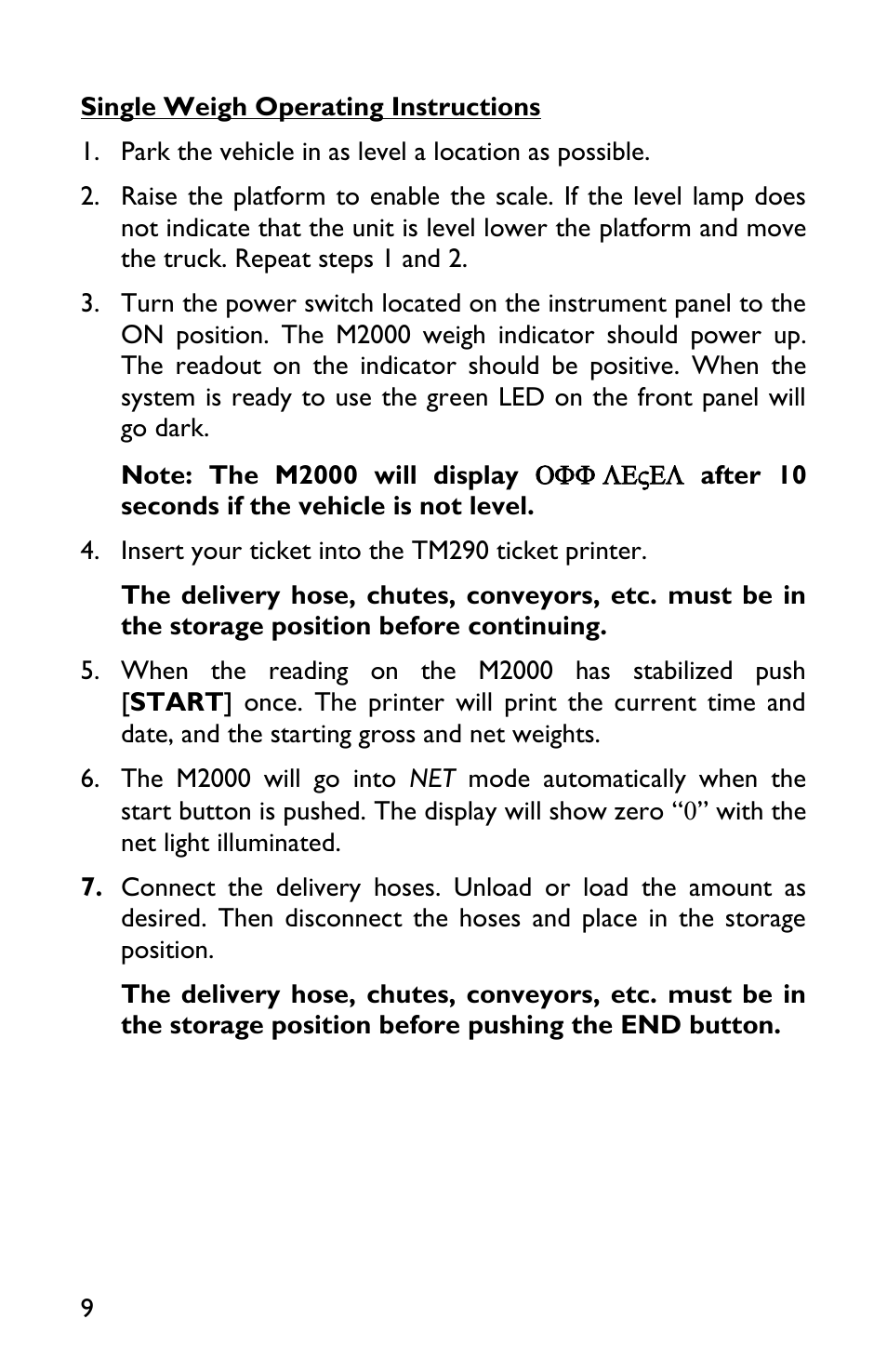 Single weigh operating instructions | Rice Lake TradeRoute HL Series - Low Profile Operators Manual for Models from 2011 and Older 127465 User Manual | Page 12 / 44