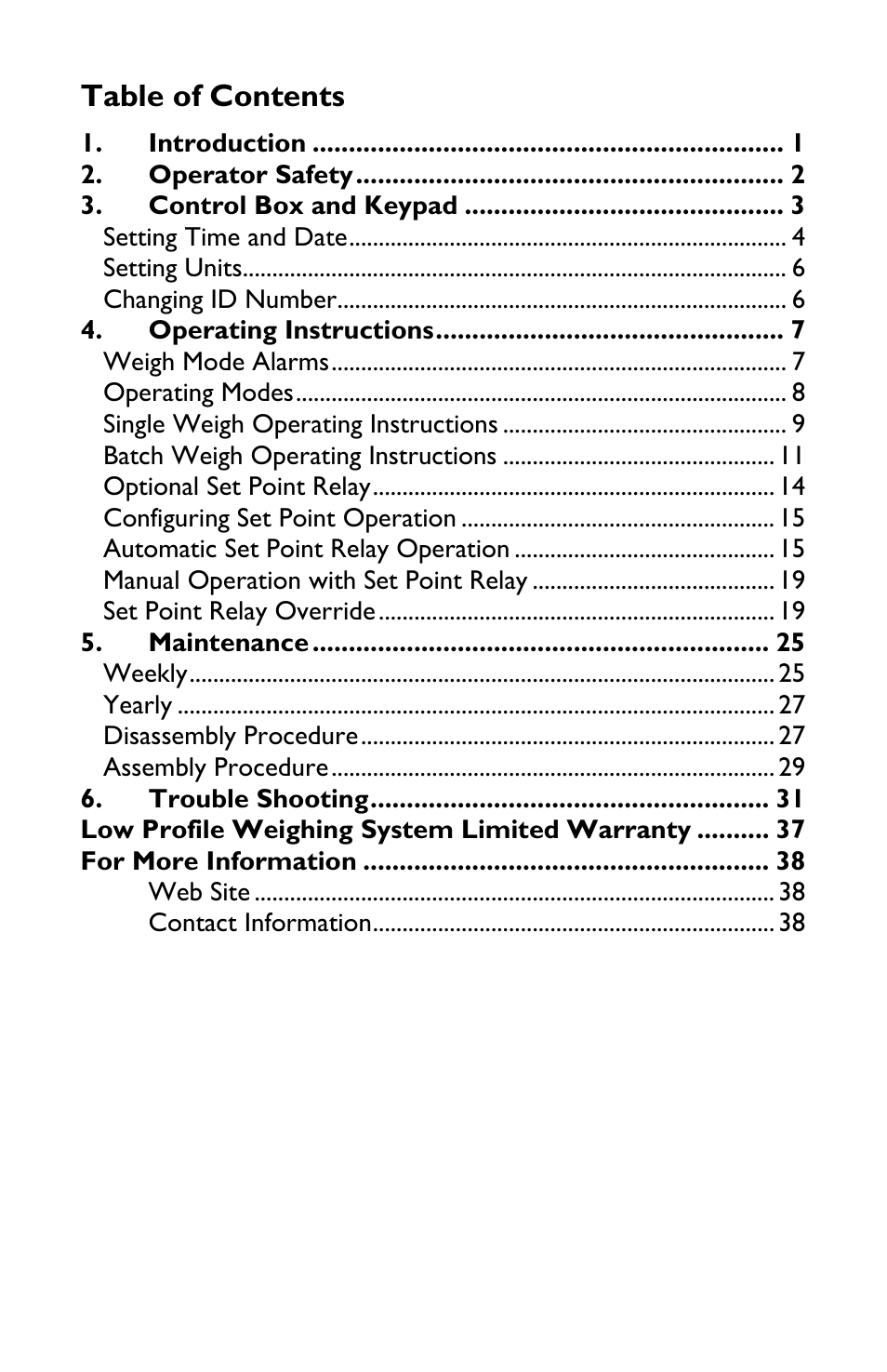 Rice Lake TradeRoute HL Series - Low Profile Operators Manual for Models from 2011 and Older 127465 User Manual | Page 3 / 44