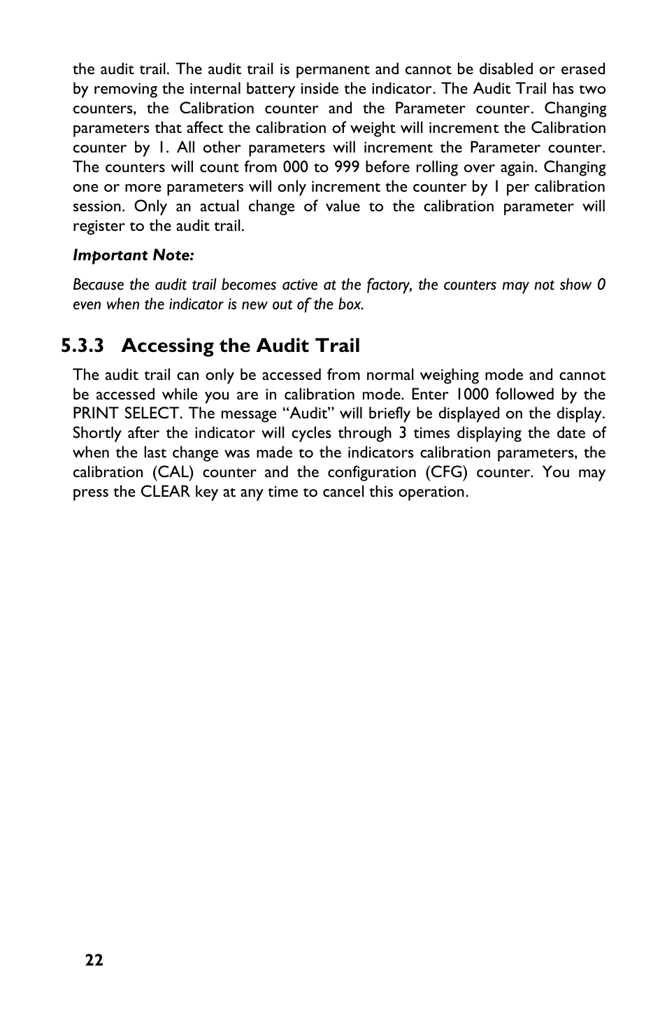 3 accessing the audit trail | Rice Lake TradeRoute HL Series - M2000 Scale User Manual | Page 26 / 49