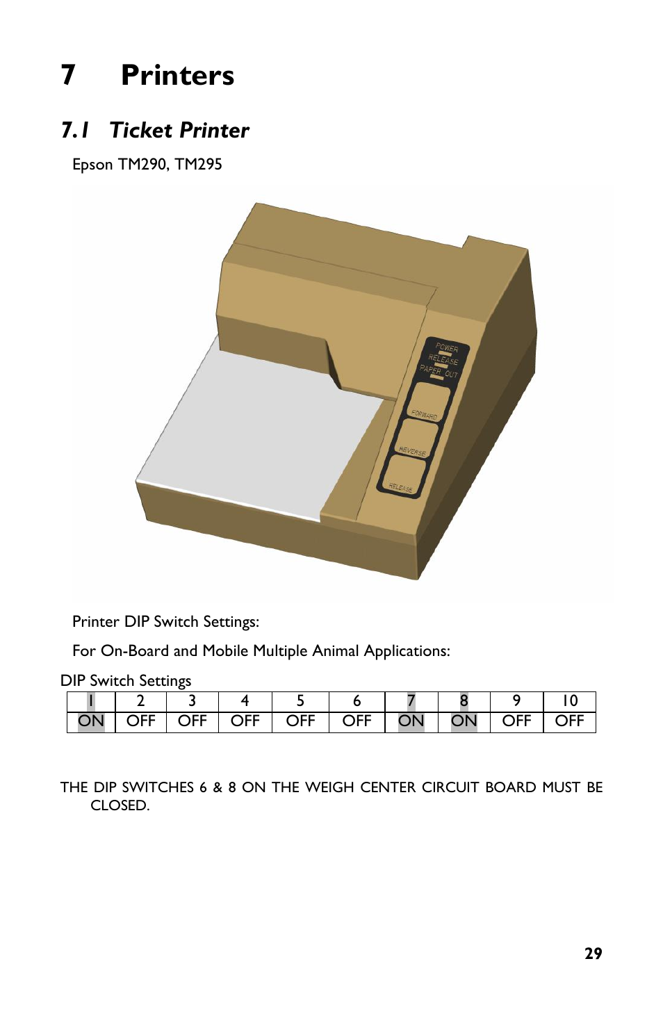 7 printers, 1 ticket printer, 7printers | Rice Lake TradeRoute HL Series - M2000 Scale User Manual | Page 33 / 49