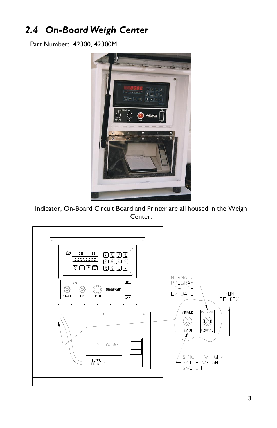 4 on-board weigh center | Rice Lake TradeRoute HL Series - M2000 Scale User Manual | Page 7 / 49