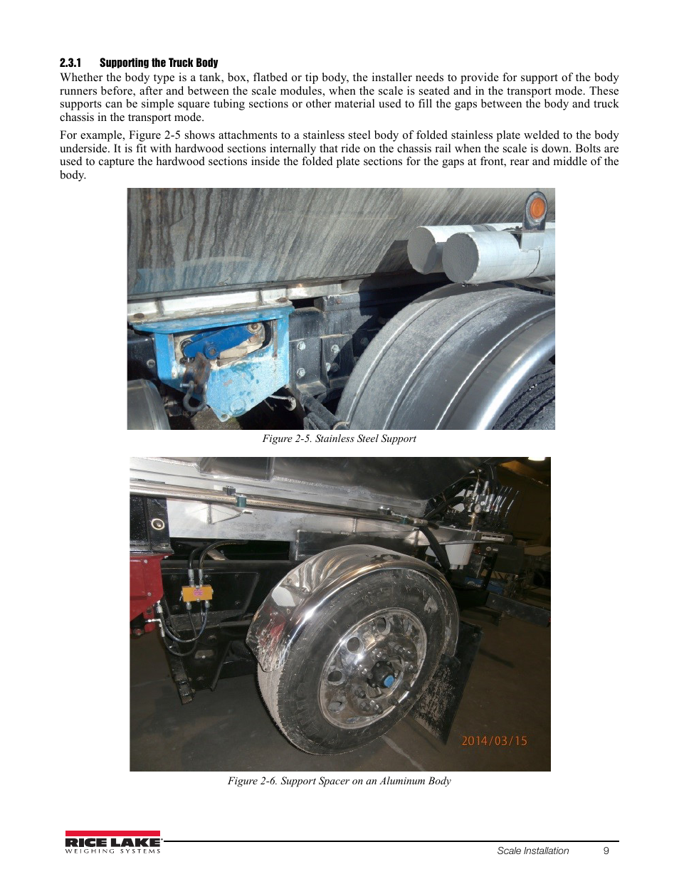 1 supporting the truck body | Rice Lake TradeRoute HL Series - Installation and Service Manual (Legal-for-Trade) User Manual | Page 13 / 54