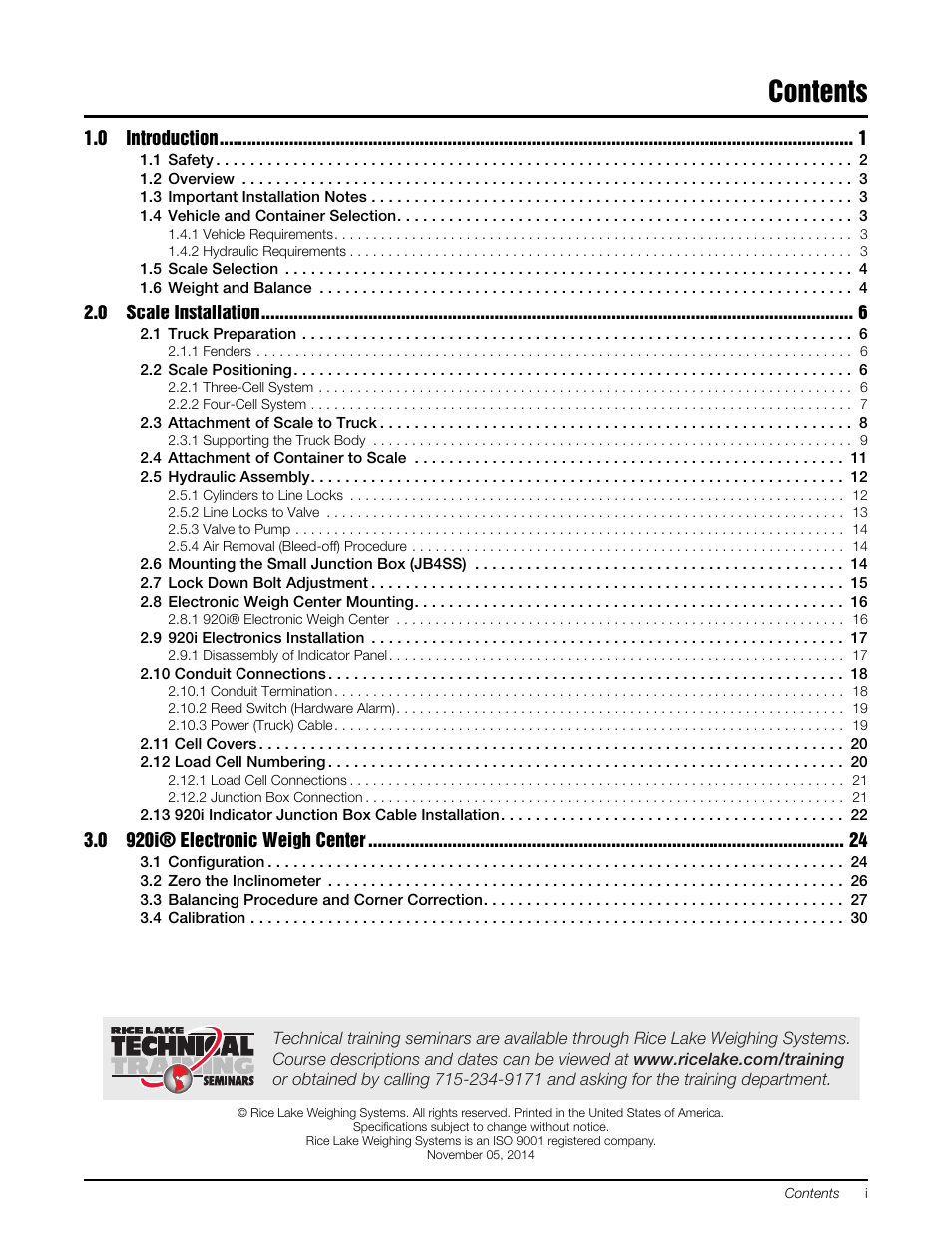 Rice Lake TradeRoute HL Series - Installation and Service Manual (Legal-for-Trade) User Manual | Page 3 / 54