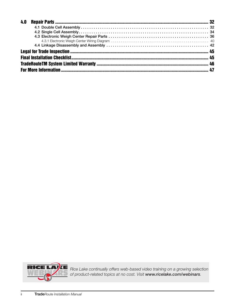 Rice Lake TradeRoute HL Series - Installation and Service Manual (Legal-for-Trade) User Manual | Page 4 / 54