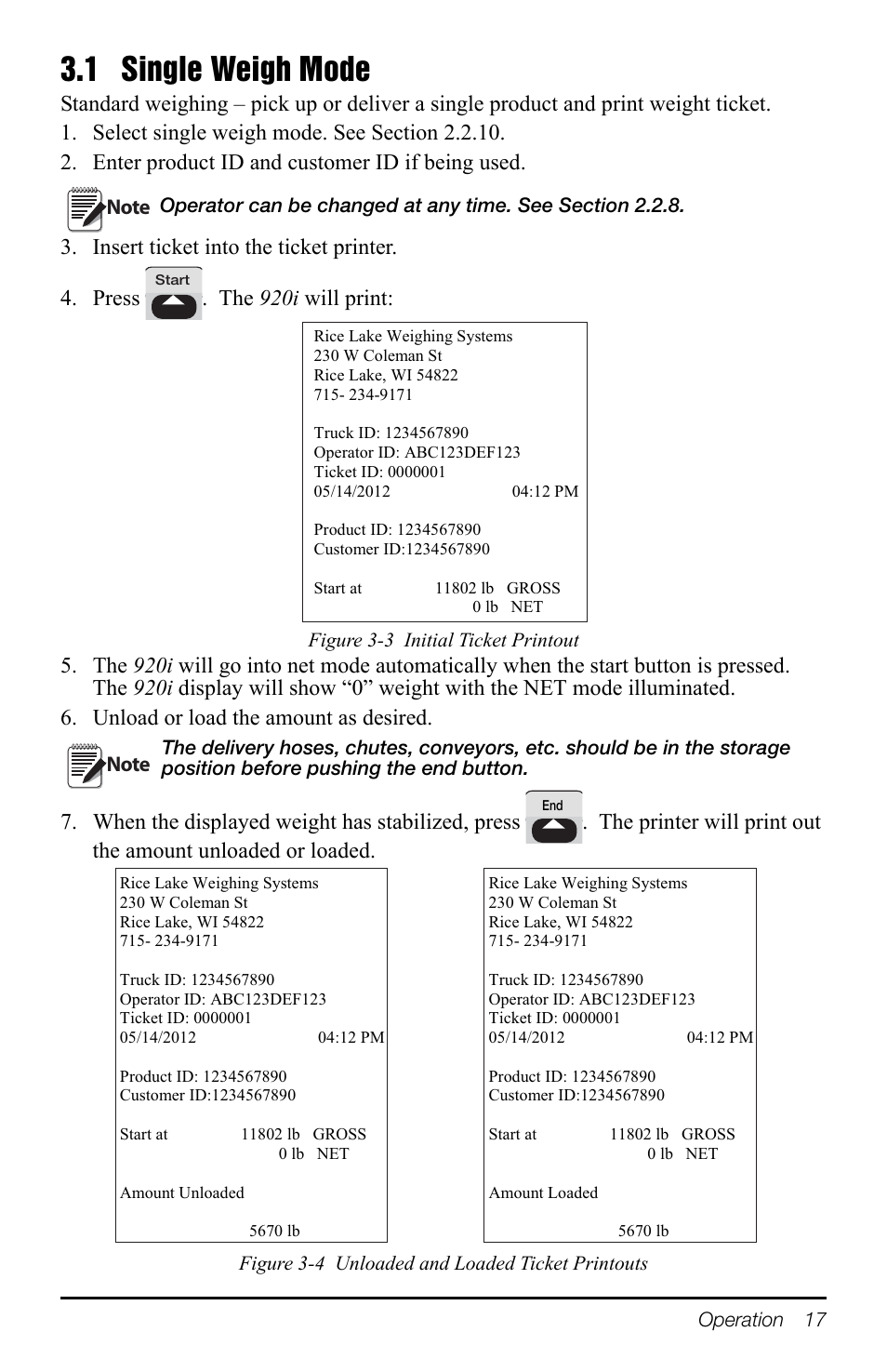 1 single weigh mode | Rice Lake TradeRoute HL Series - Operation Manual (Legal-for-Trade) User Manual | Page 21 / 48