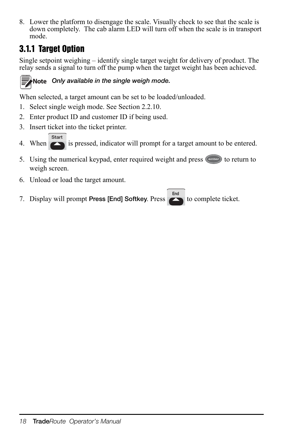 1 target option | Rice Lake TradeRoute HL Series - Operation Manual (Legal-for-Trade) User Manual | Page 22 / 48