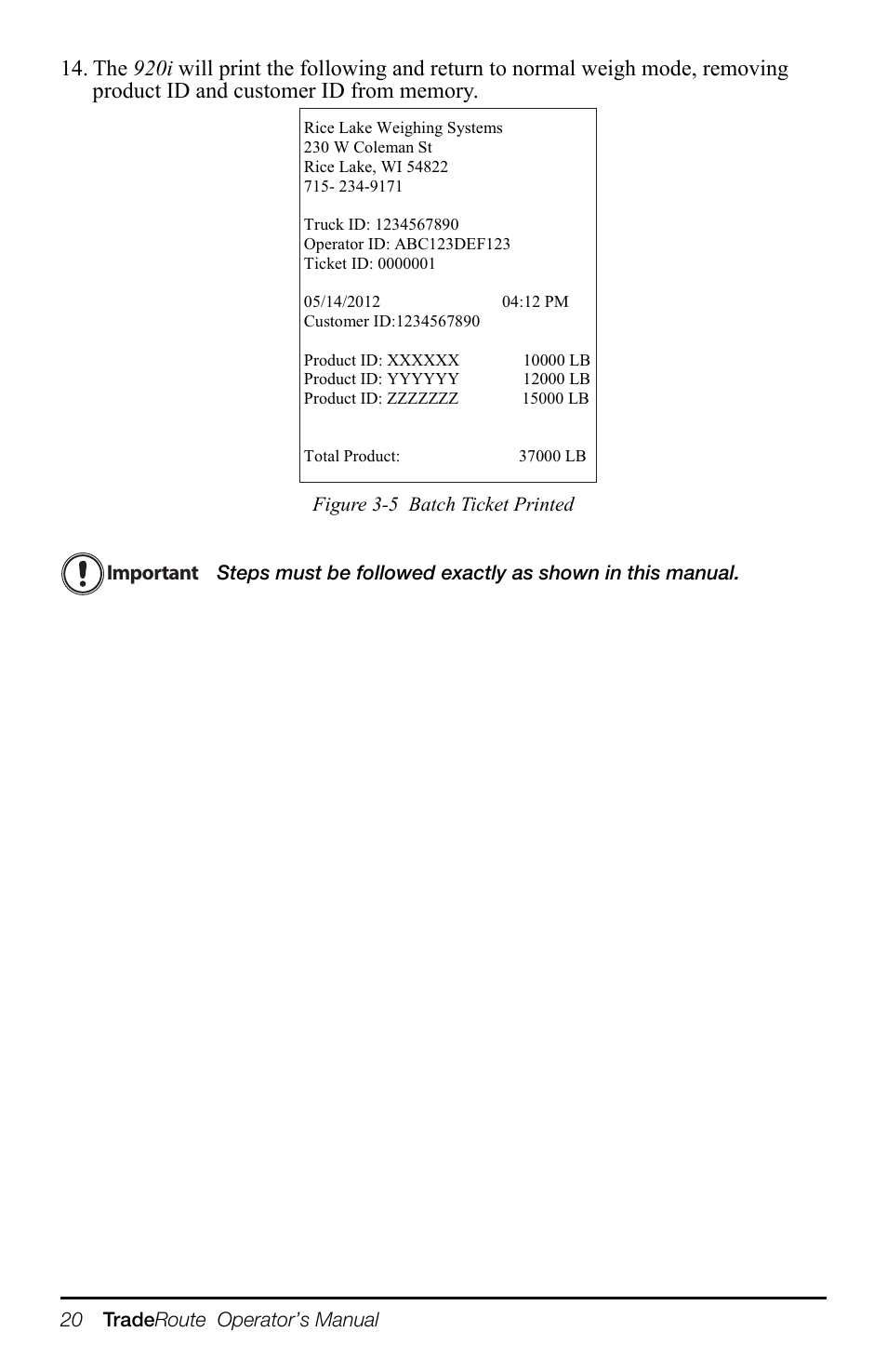 Rice Lake TradeRoute HL Series - Operation Manual (Legal-for-Trade) User Manual | Page 24 / 48