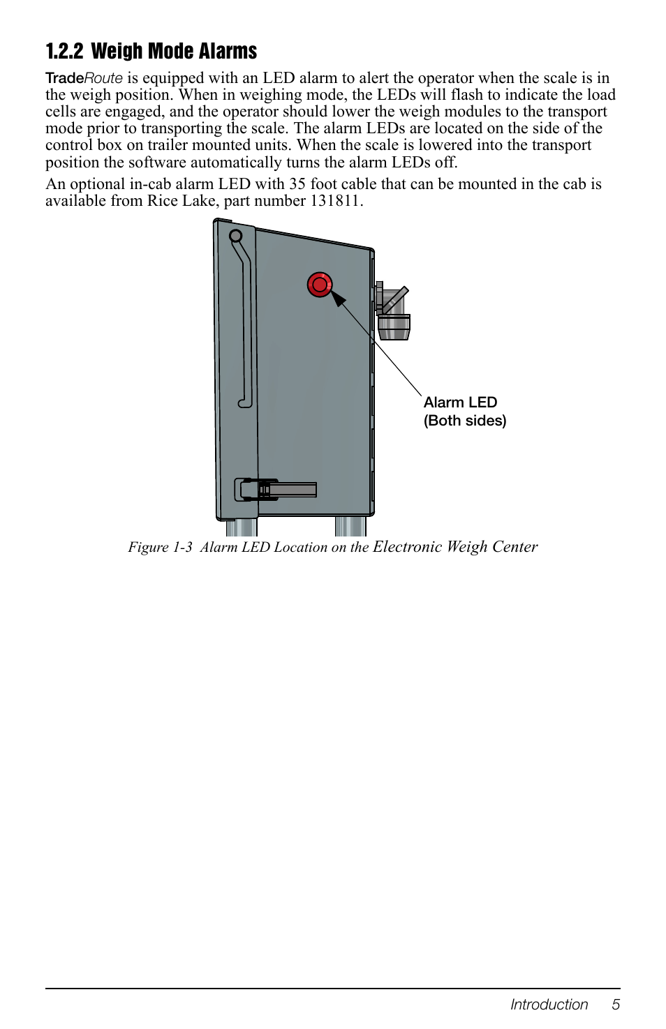 2 weigh mode alarms | Rice Lake TradeRoute HL Series - Operation Manual (Legal-for-Trade) User Manual | Page 9 / 48