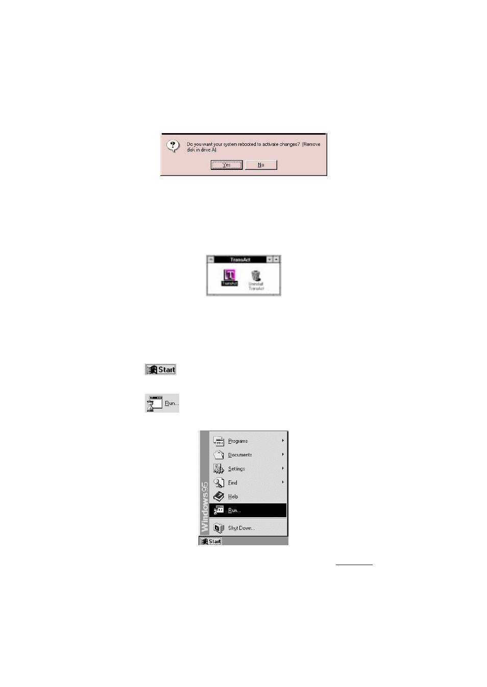 Windows 95 installation | Rice Lake TransAct 1.0 User Manual | Page 21 / 149