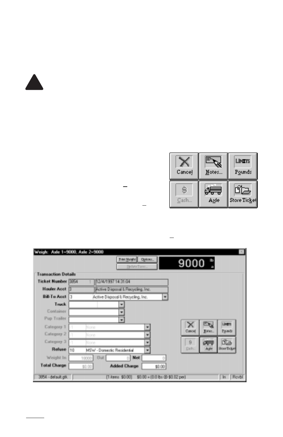 5 axle weighing, Warning | Rice Lake TransAct 2.0 User Manual | Page 83 / 141